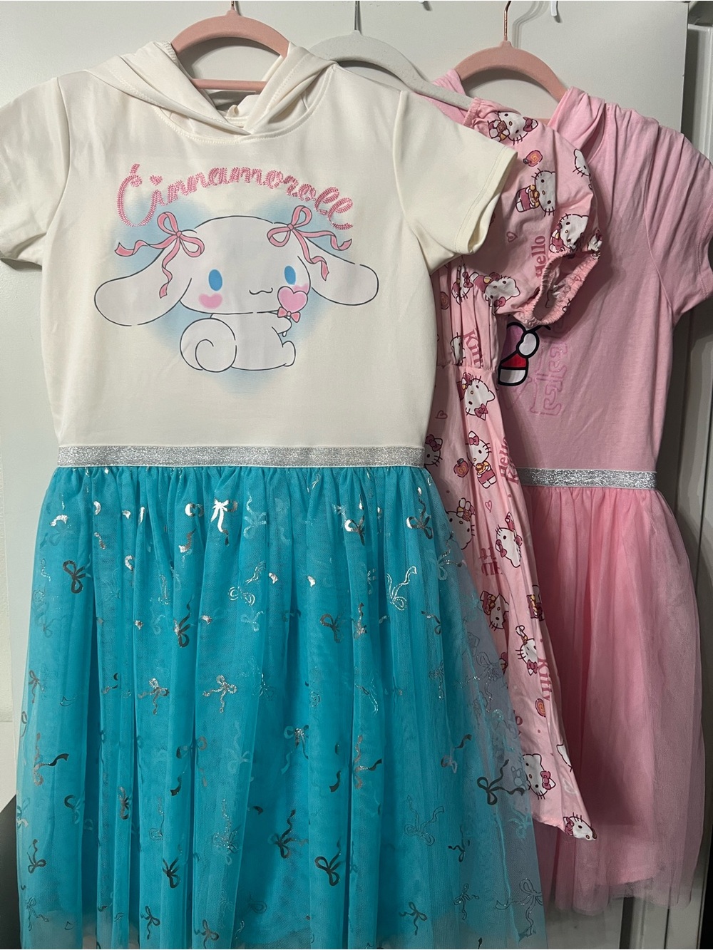 Hybrid Apparel Cinnamoroll White & Turquoise Tulle Hooded Dress